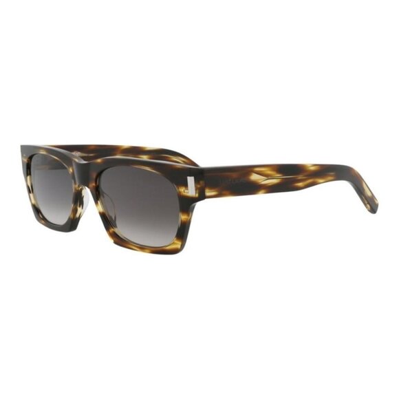 Saint Laurent Unisex Square/Rectangle Havana Havana Grey Fashion Designer - Picture 2 of 4
